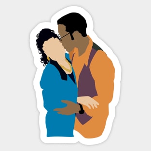 its a different world flat kiss Sticker